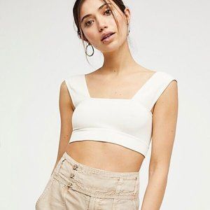NWOT Free People Such a Square Ivory Crop Top